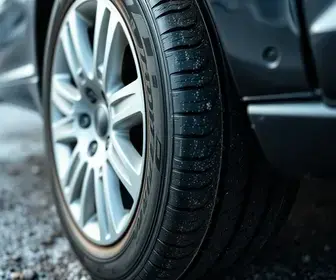 detalhe no pneu